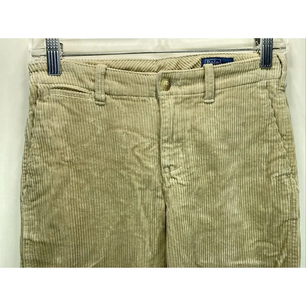 Vintage Ralph Lauren Polo Corduroy Khaki Slacks Boys Size 10 26x25